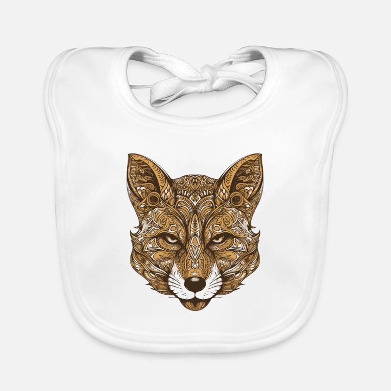Portrait de renard Bavoir bio Bébé