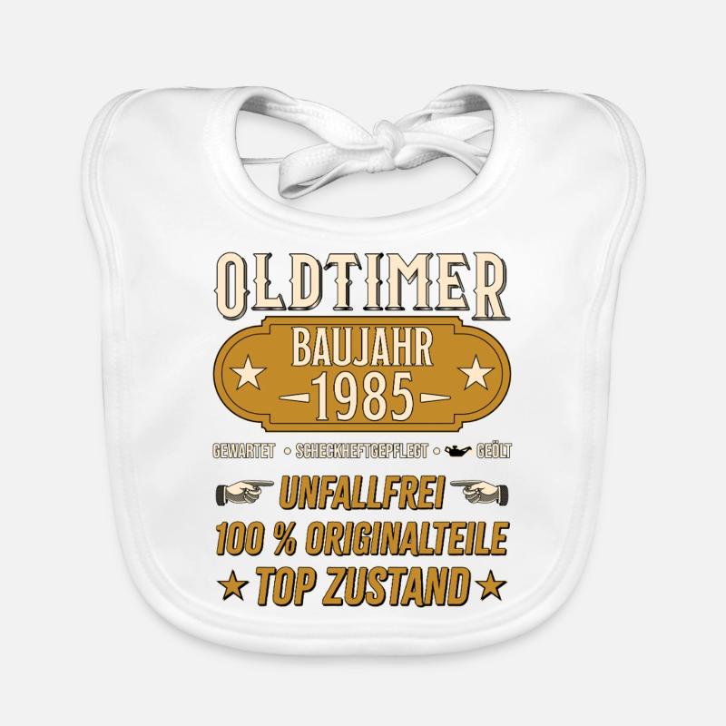 Oldtimer Modell 1985 Vintage Retro funny Design Baby Bio-Lätzchen