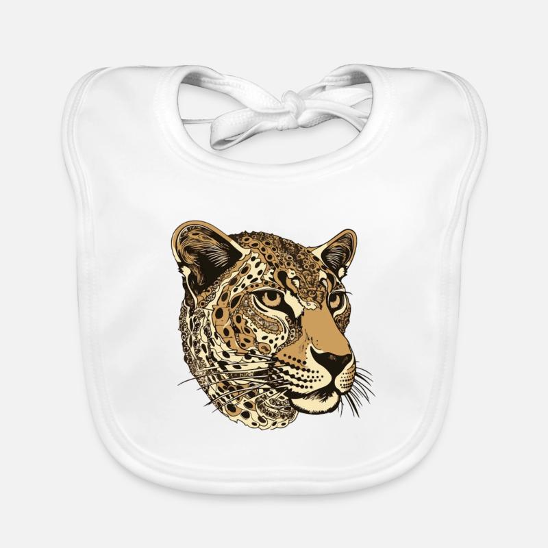 Gepard Portrait Baby Bio-Lätzchen