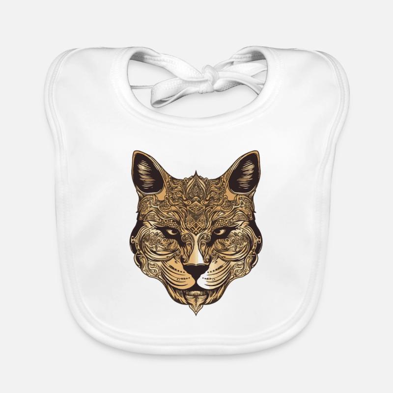 Cat Portrait Organic Baby Bibs