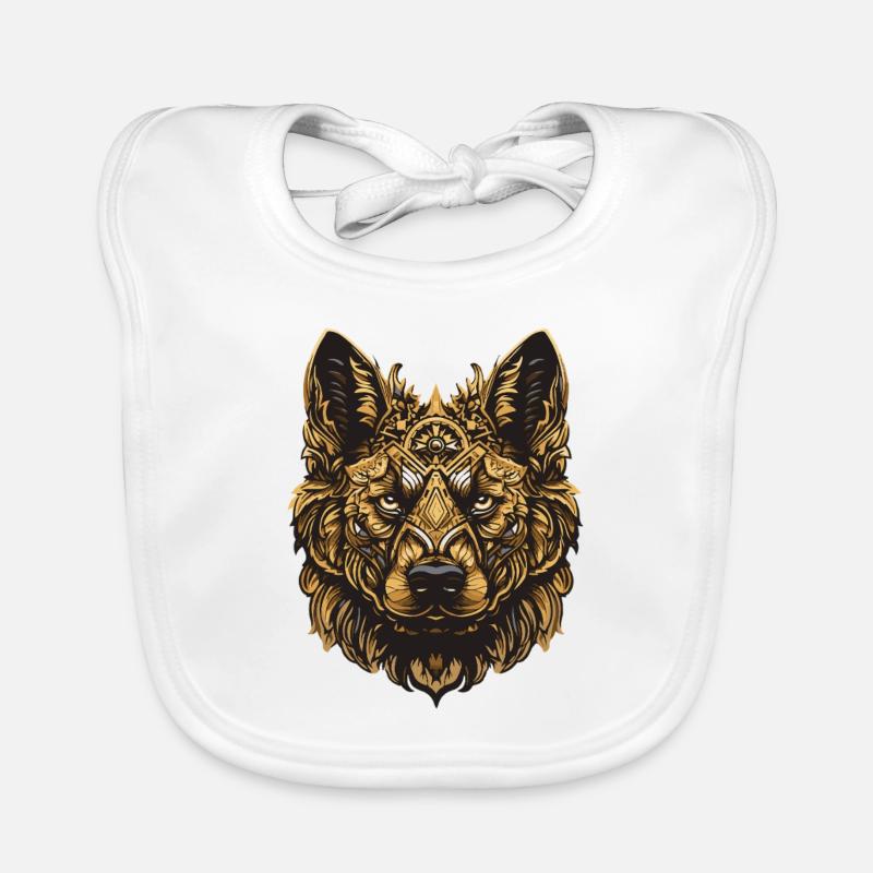 Schäferhund Hund Portrait Baby Bio-Lätzchen