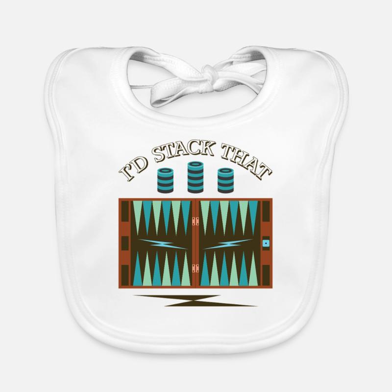 Backgammon Spiel Baby Bio-Lätzchen