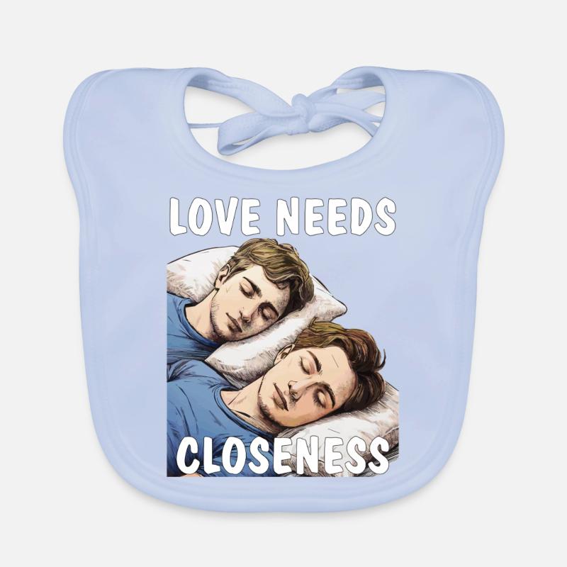MEN SLEEP LOVE NEEDS CLOSENESS Organic Baby Bibs