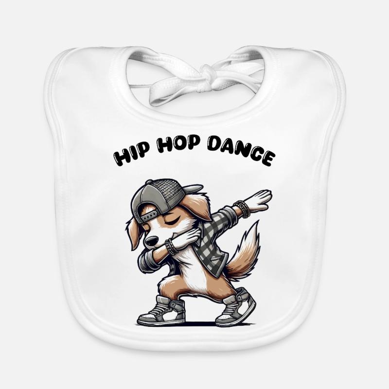 Bande dessinée de dabbing de chien Bavoir bio Bébé