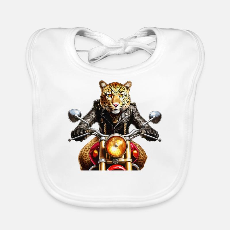 MOTORRAD LEOPARD Baby Bio-Lätzchen