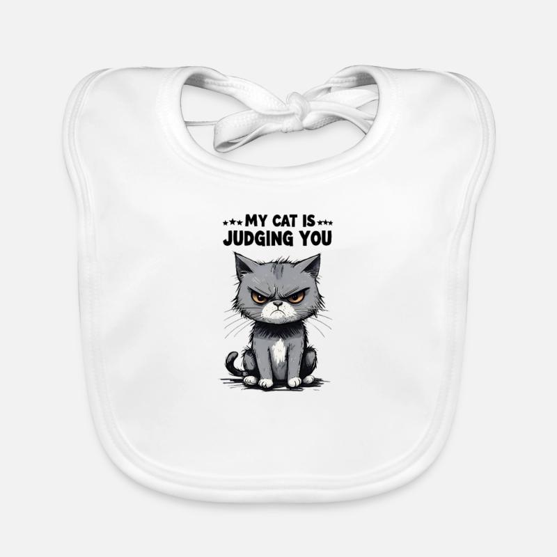 Meine Katze verurteilt dich: Grumpy Tabby Baby Bio-Lätzchen