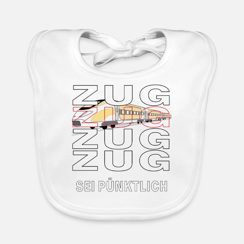 ZUG SEI PÜNKTLICH Baby Bio-Lätzchen