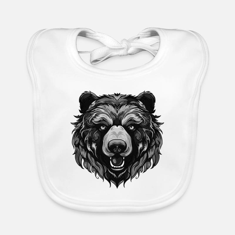 Bear Portrait Organic Baby Bibs