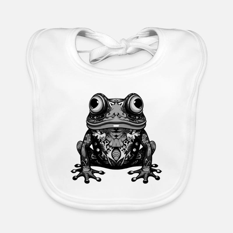 Portrait de grenouille Bavoir bio Bébé