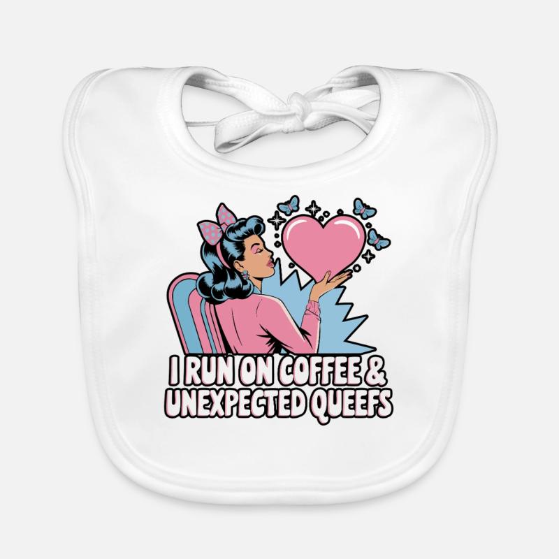 Queef Queen Queefed Adult Humour Queefing Organic Baby Bibs