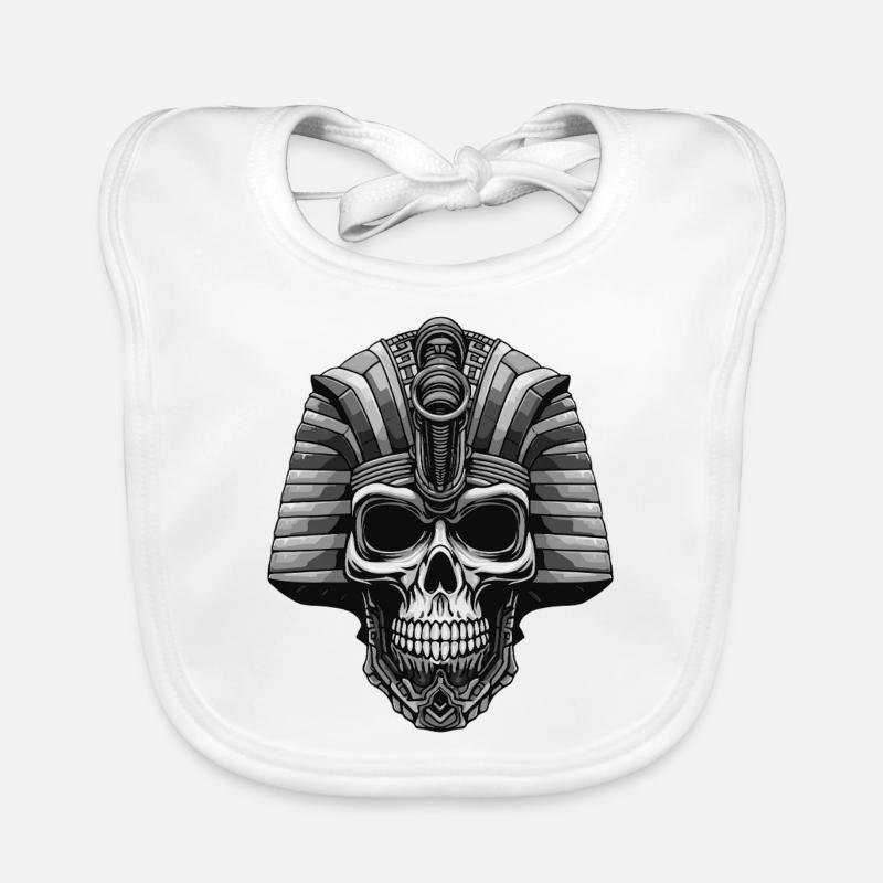Pharaoh Skull Organic Baby Bibs