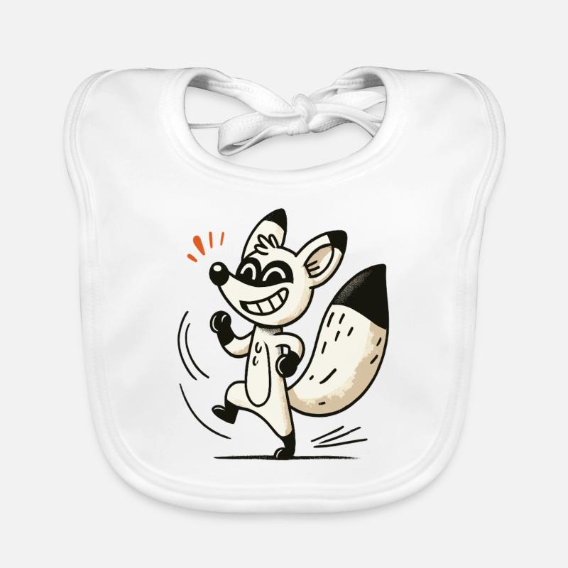 Renard coquin dans le style dessin animé Bavoir bio Bébé