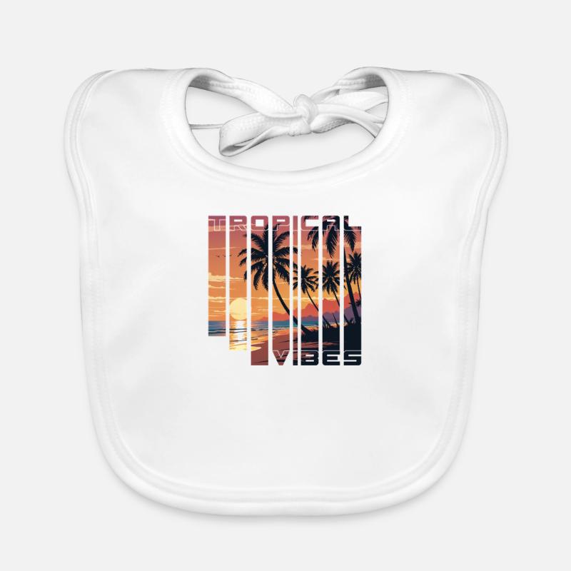 Tropical Vibes Sunset Scheiben Baby Bio-Lätzchen