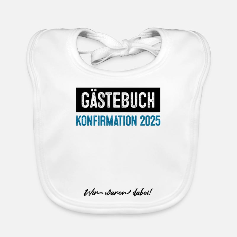 Gästebuch Konfirmation 2025 Baby Bio-Lätzchen