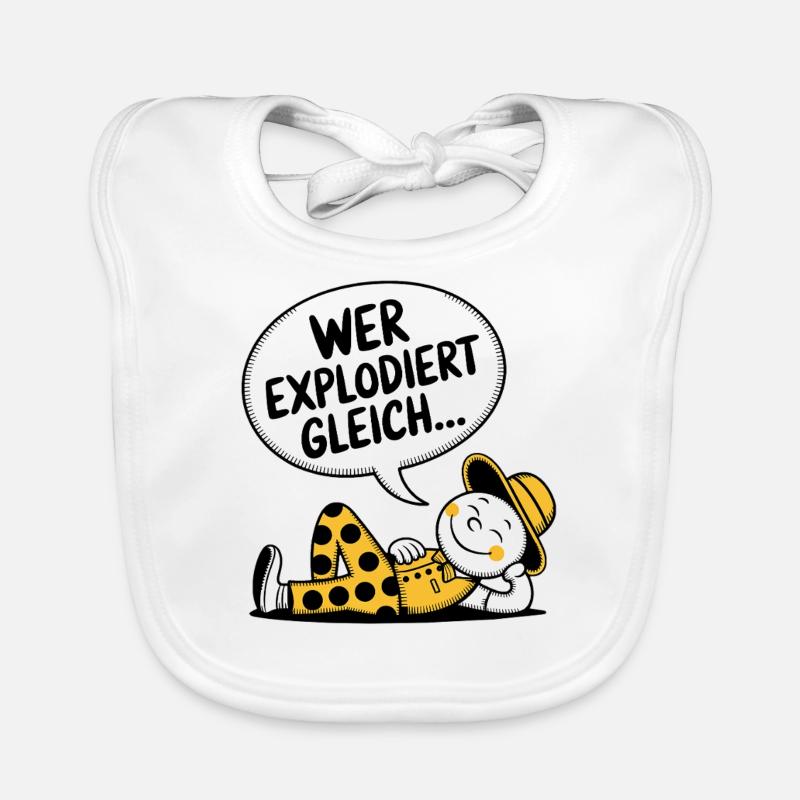 QUI EST SUR LE POINT D’EXPLOSER Bavoir bio Bébé