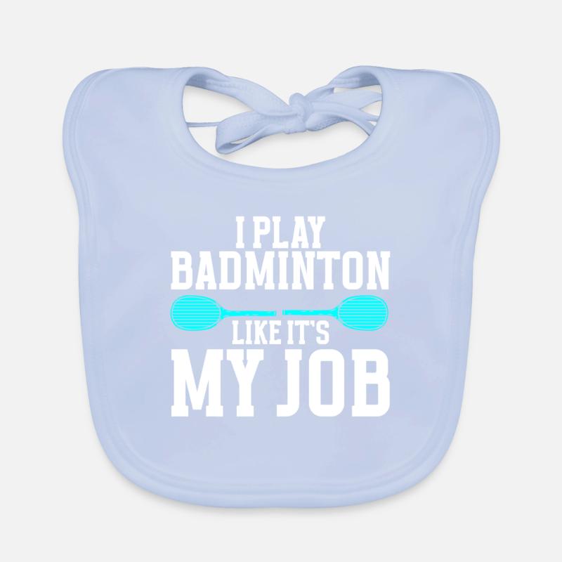 Badminton Player Organic Baby Bibs