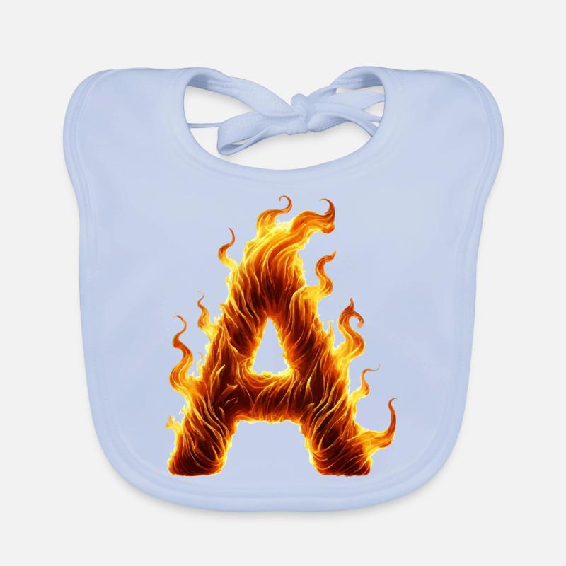 buchstabe a flammen Baby Bio-Lätzchen