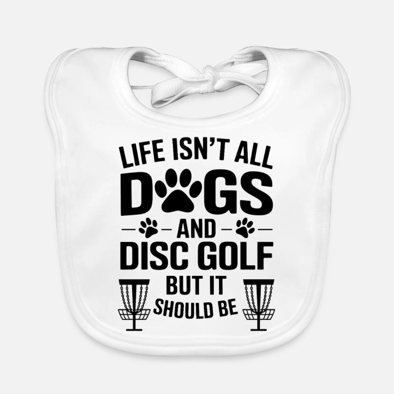 Discgolf Spruch Hunde Lustiges Discgolf Geschenk Baby Bio-Lätzchen