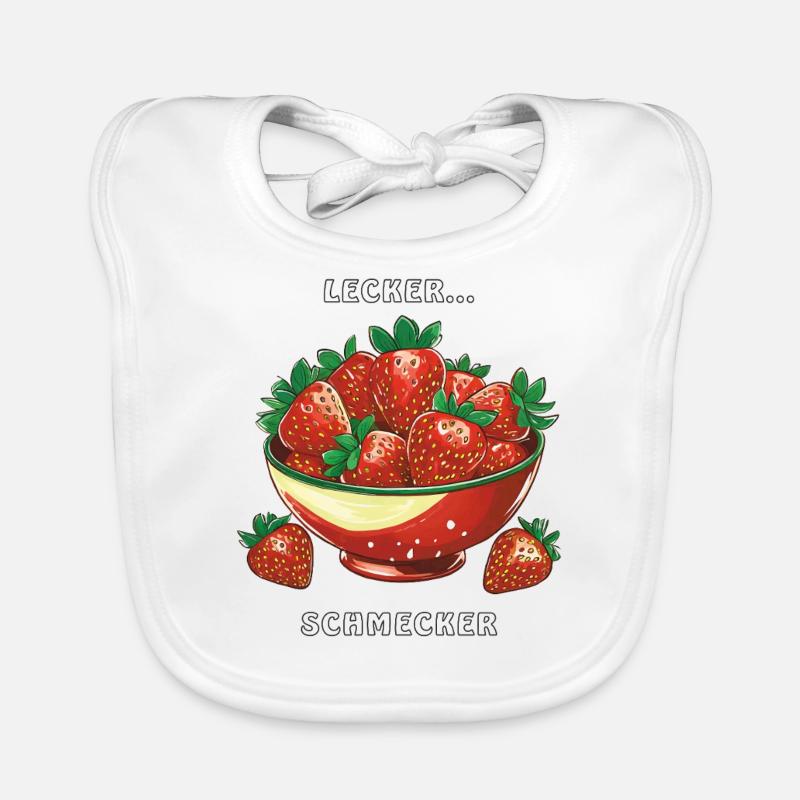 STRAWBERRY PEEL DELICIOUS TASTER Organic Baby Bibs