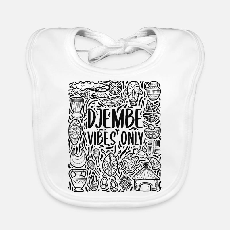 Djembé Vibes Only – Rythme de l’Afrique Bavoir bio Bébé