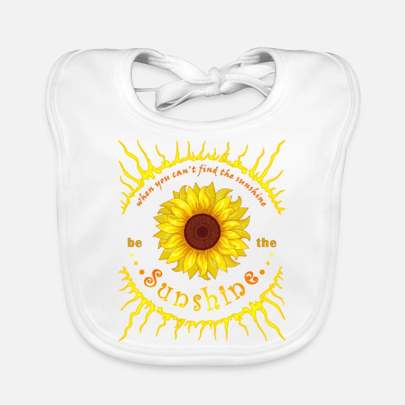 Sunshine Sun Sunflower Organic Baby Bibs