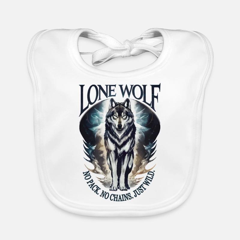 Lone Wolf - No Pack, No Chains, Just Wild Organic Baby Bibs