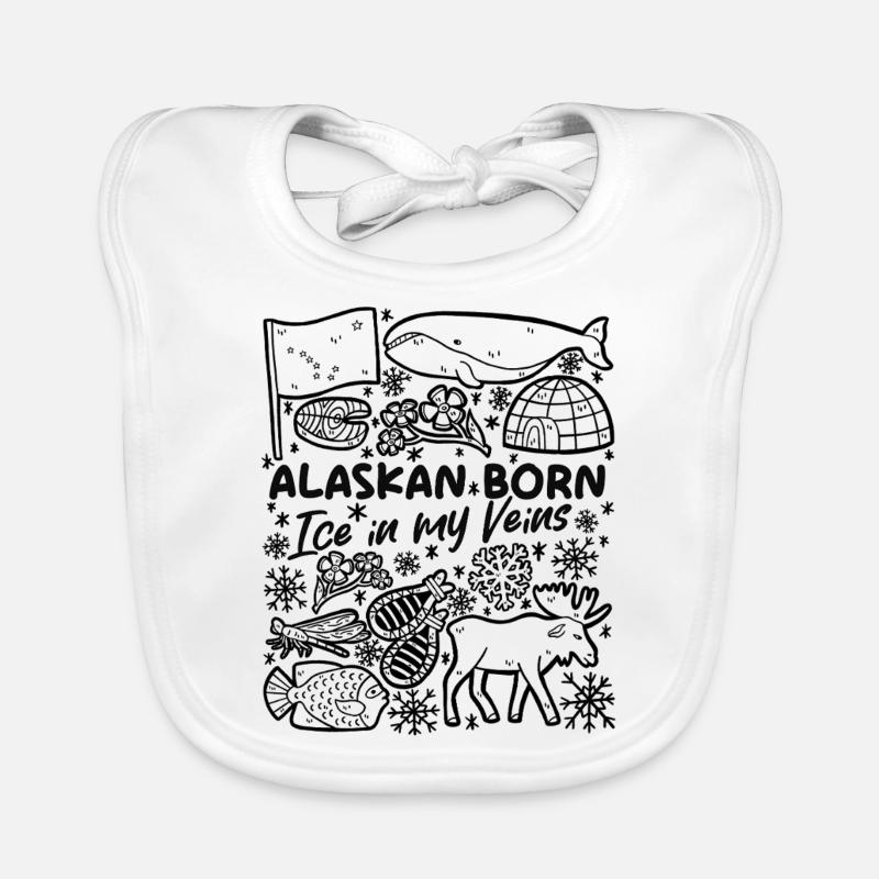 Geboren in Alaska – Eis in meinen Adern Baby Bio-Lätzchen