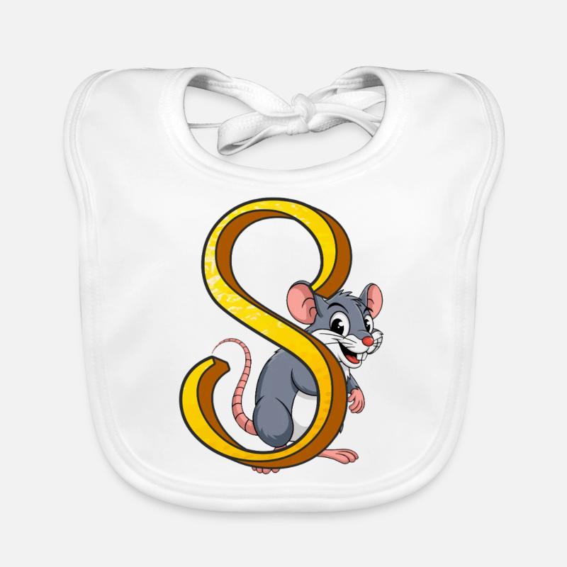 LETTER S Organic Baby Bibs