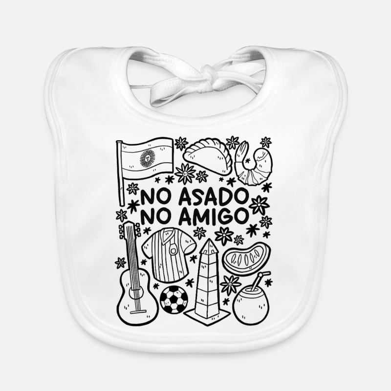 Pas d’Asado – Pas d’Amigo – Argentine Bavoir bio Bébé
