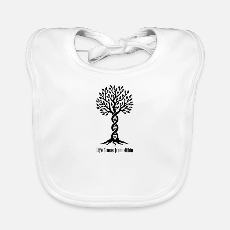 Life Grows From Within DNA Tree Organic Baby Bibs