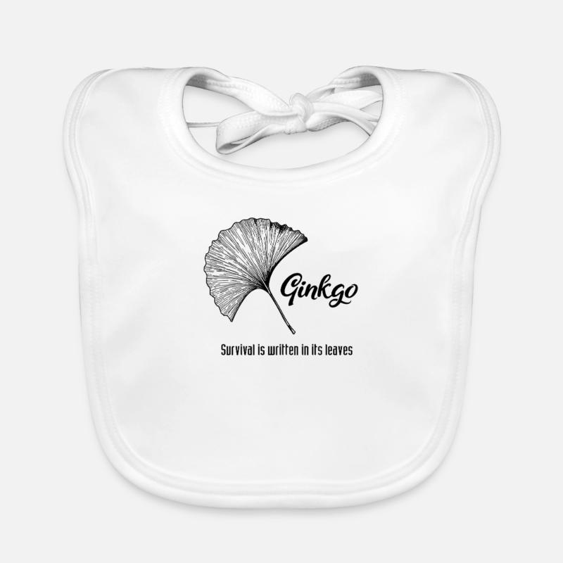 Ginkgo Leaf Survival Zitat Baby Bio-Lätzchen