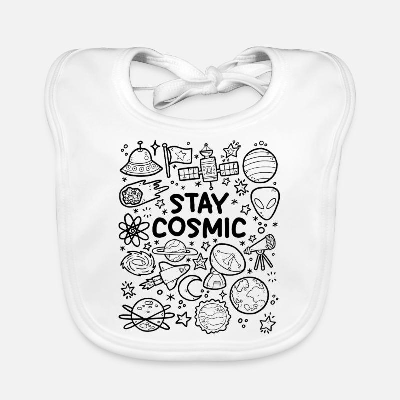 Stay Cosmic Organic Baby Bibs