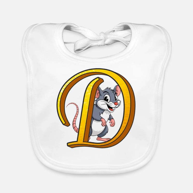 BUCHSTABE D Baby Bio-Lätzchen