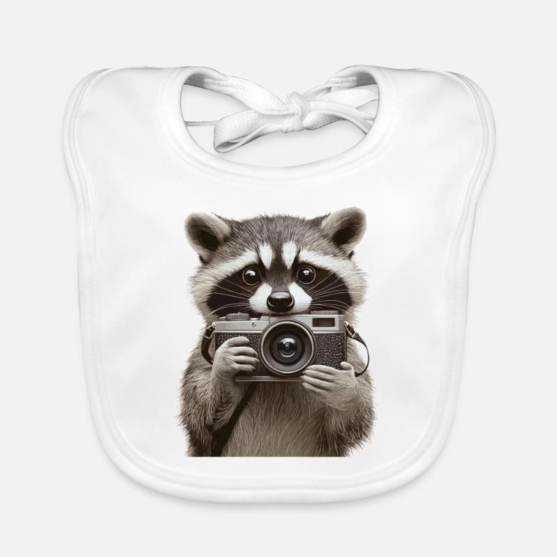 Waschbär Baby Bio-Lätzchen