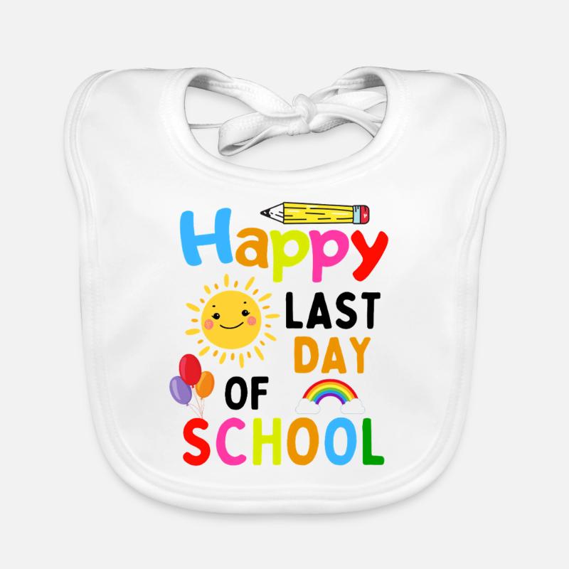 Letzter Schultag Spruch Schulende Design Baby Bio-Lätzchen