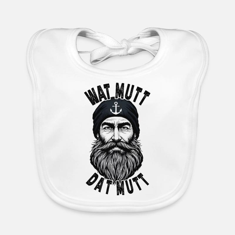 Marin de la mer du Nord de la Frise orientale Wat Mutt Dat Mutt Bavoir bio Bébé