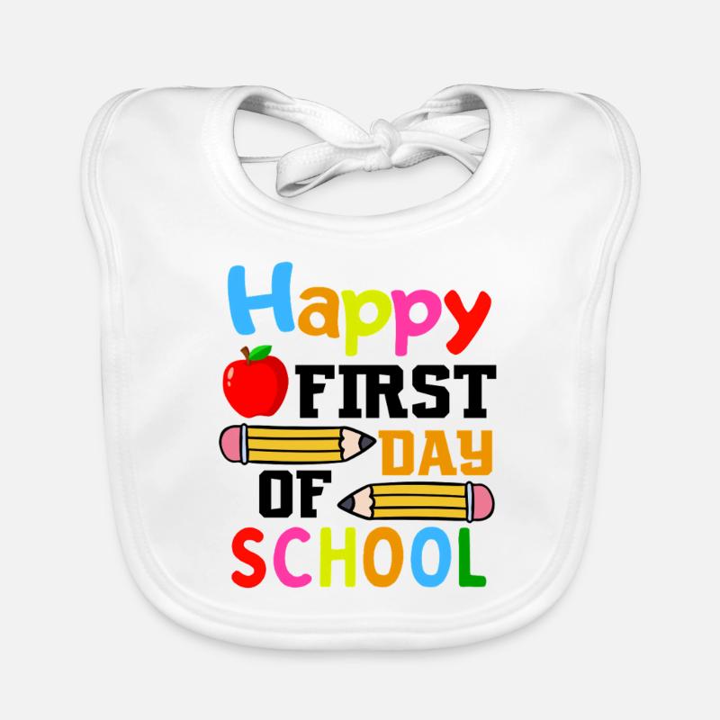 rerst school day design funny Organic Baby Bibs