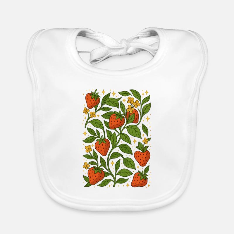 Fraise Amour Été Bavoir bio Bébé