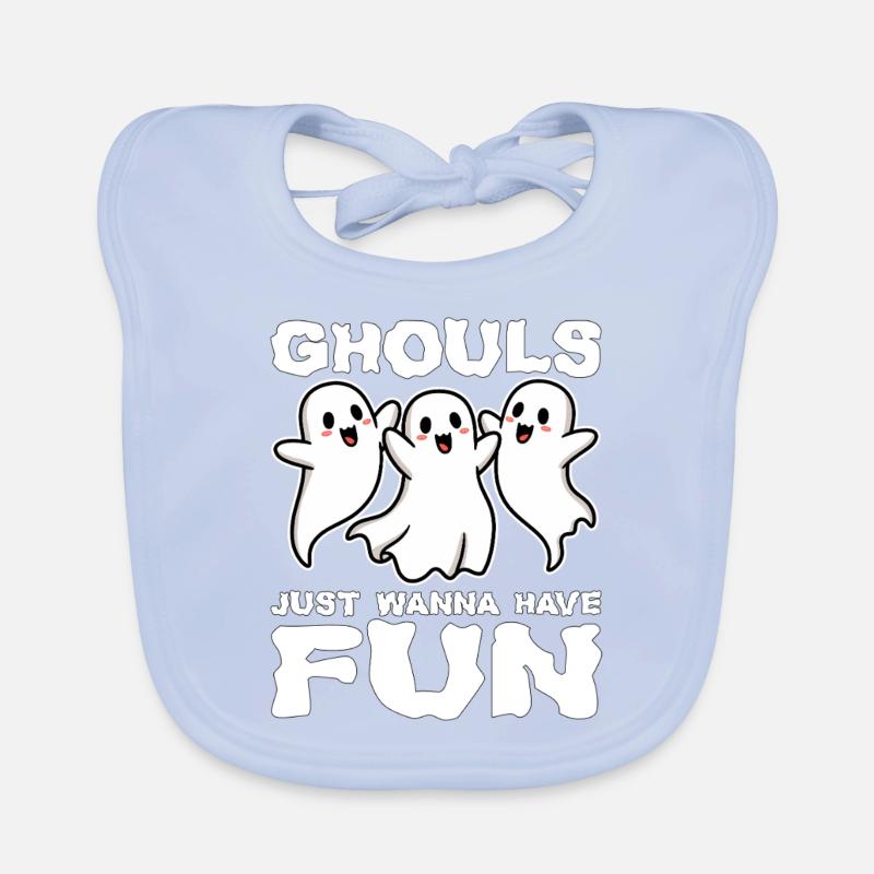 LES GOULES VEULENT JUSTE S’AMUSER - CADEAU D’HALLOWEEN Bavoir bio Bébé