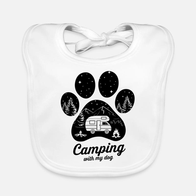 Aventure de camping avec votre chien Bavoir bio Bébé