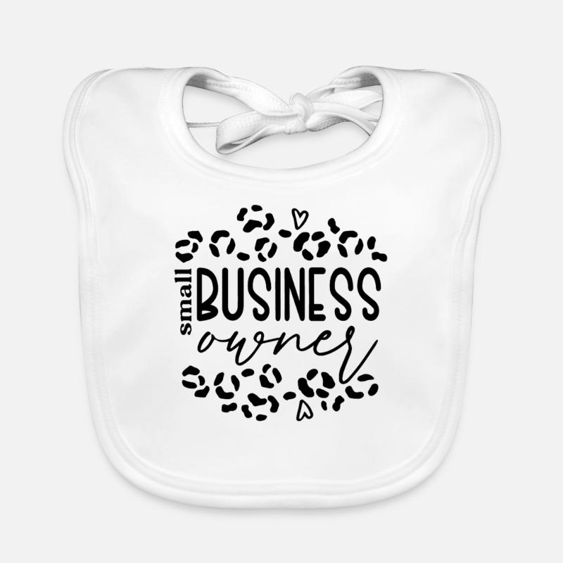 Fier propriétaire d’une petite entreprise Leopard Heart Bavoir bio Bébé