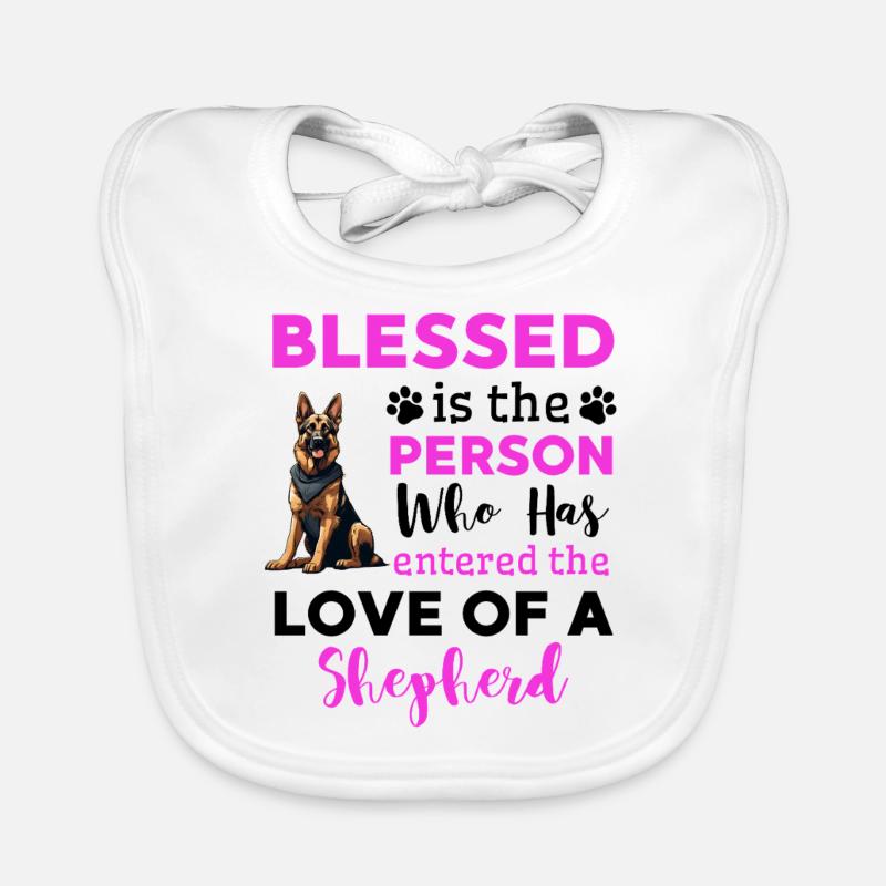 Funny German Shepherd Saying Organic Baby Bibs