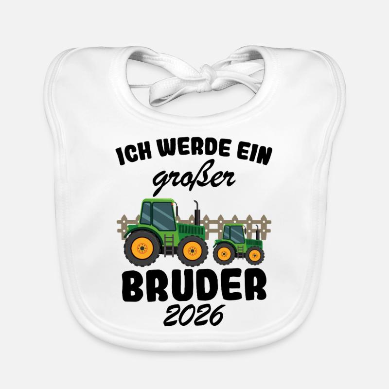 Announcing offspring | I'm going to be a big brother in 2026 Organic Baby Bibs