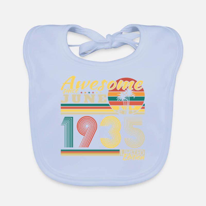 1935 Juni Vintage Geburtstagsgeschenk Retro Baby Bio-Lätzchen