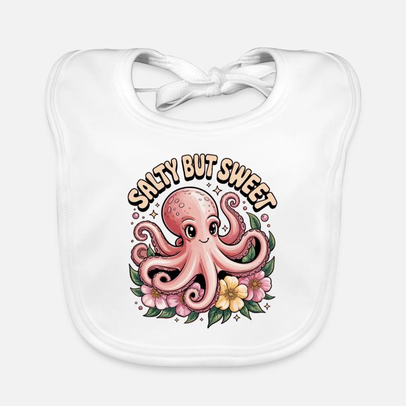 Süßes Oktopus Design Baby Bio-Lätzchen