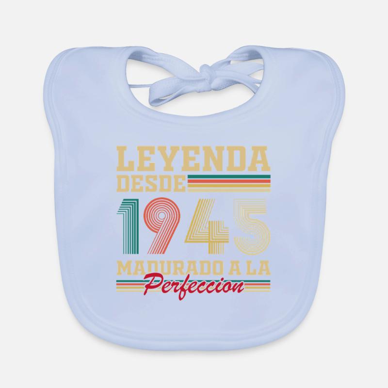 80 Year Old 1945 Vintage Birthday Gift Organic Baby Bibs