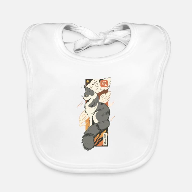 Katze Japan Katzen Geschenk Baby Bio-Lätzchen
