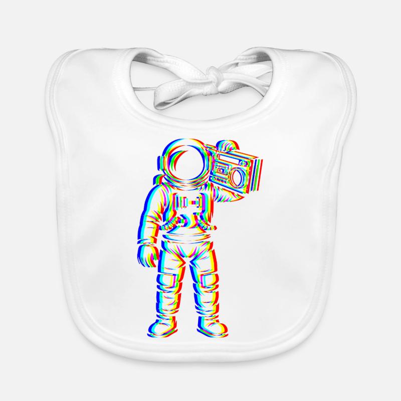 Astronaut Glitch - Des beats dans l'espace Bavoir bio Bébé