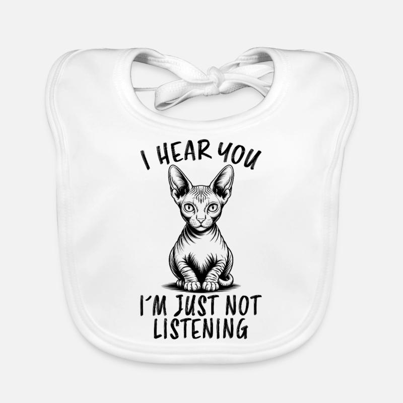 Chat Sphynx Disant Drôle Chat Sphynx Cadeau Bavoir bio Bébé