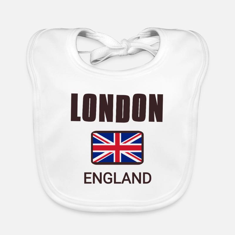 London England mit Flagge Englands Baby Bio-Lätzchen
